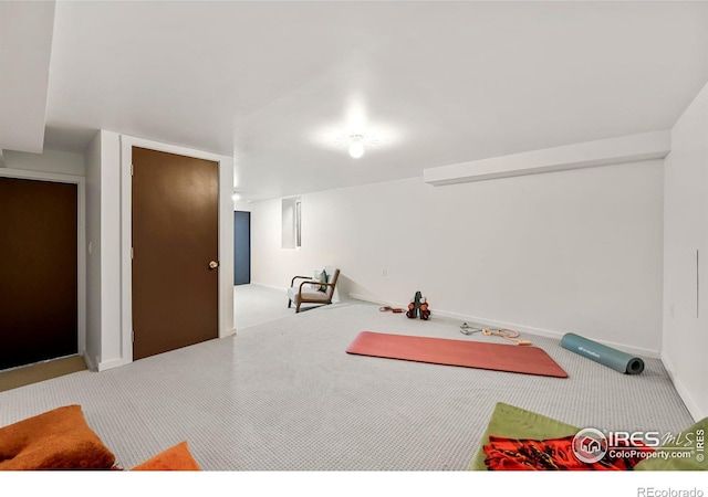 5450 Mohawk Rd, Littleton, CO 80123 - workout room featuring carpet flooring and baseboards