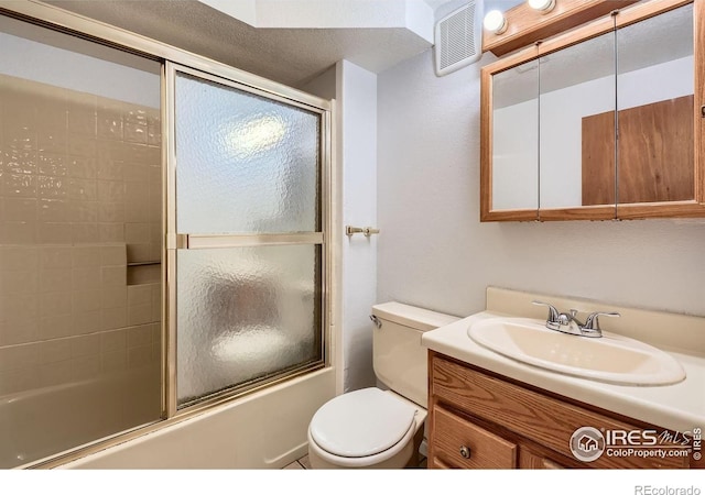 701 Elm St, Windsor, CO 80550 - full bath with toilet, vanity, and shower / bath combination with glass door