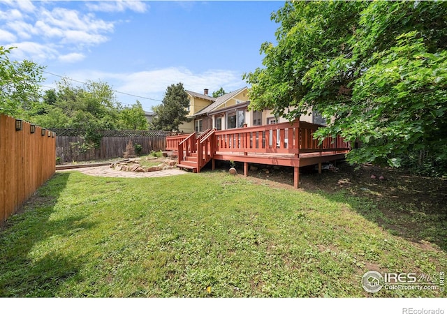 1020 10th St, Boulder, CO 80302 - view of yard featuring a wooden deck