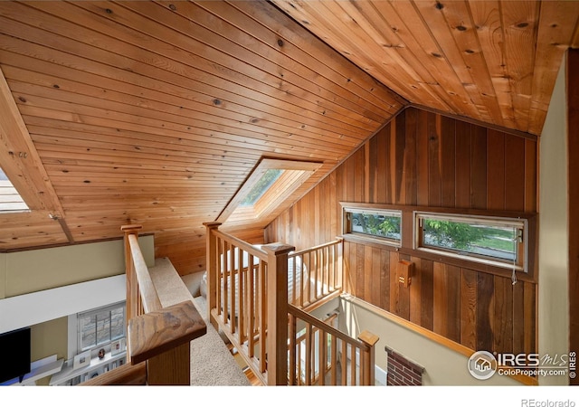 1020 10th St, Boulder, CO 80302 - additional living space featuring lofted ceiling, wood ceiling, and wood walls