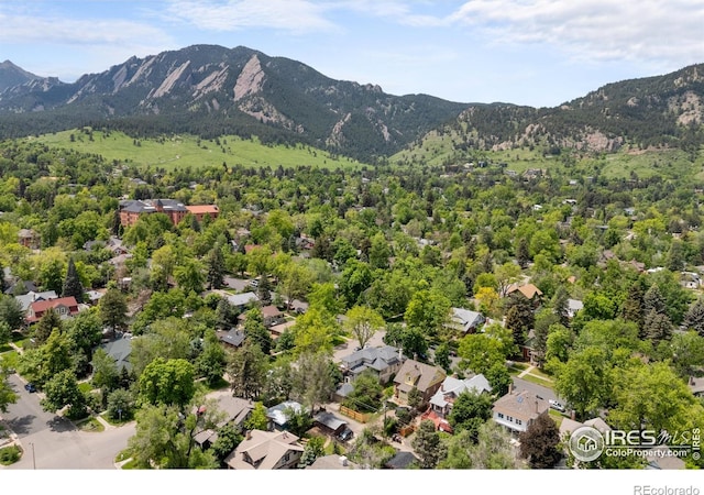 1020 10th St, Boulder, CO 80302 - drone / aerial view of a mountainous background