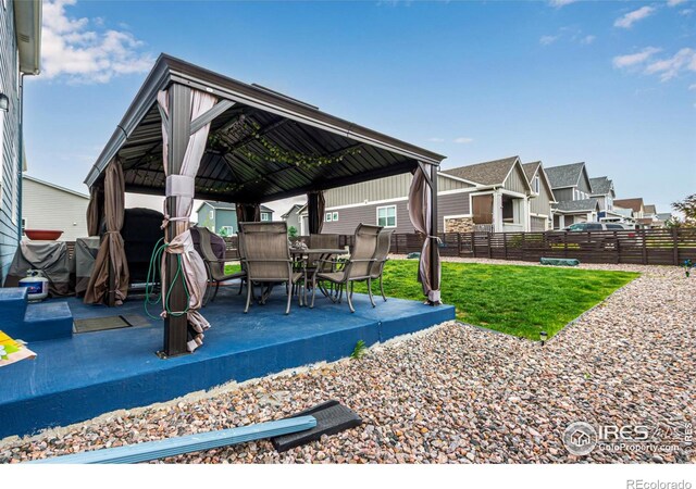 10 N Quantock St, Aurora, CO 80018 - view of patio with a gazebo and a residential view
