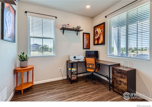 10 N Quantock St, Aurora, CO 80018 - office space with wood finished floors, healthy amount of natural light, and recessed lighting