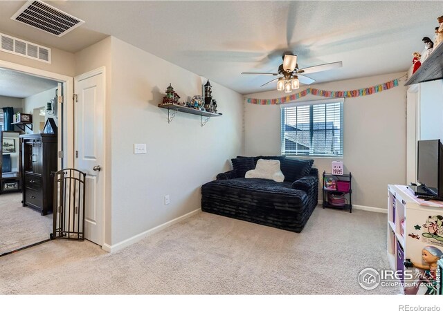 10 N Quantock St, Aurora, CO 80018 - bedroom featuring light colored carpet and a ceiling fan
