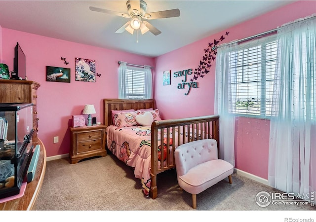 10 N Quantock St, Aurora, CO 80018 - carpeted bedroom featuring ceiling fan and baseboards