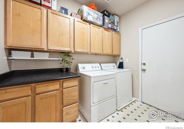 13560 Detroit St, Thornton, CO 80241 - laundry room featuring cabinet space and independent washer and dryer