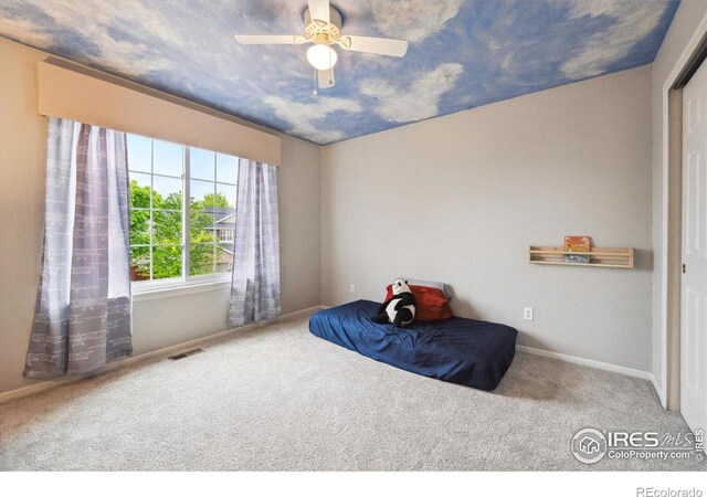 13560 Detroit St, Thornton, CO 80241 - bedroom featuring carpet floors and a ceiling fan