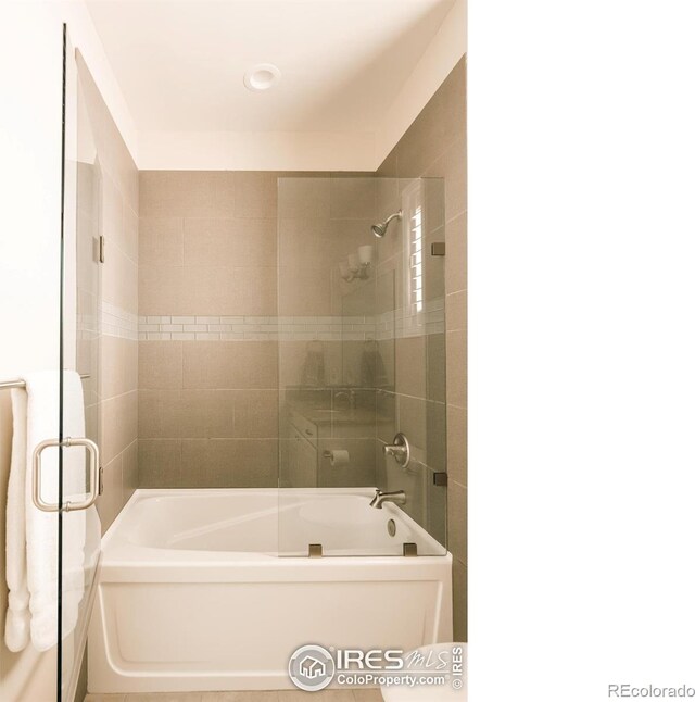 4993 Clubhouse Ct, Boulder, CO 80301 - bathroom featuring bath / shower combo with glass door