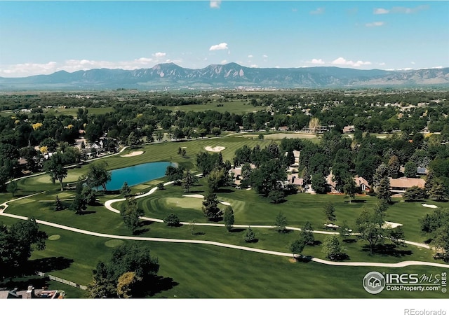 4993 Clubhouse Ct, Boulder, CO 80301 - bird's eye view of a water and mountain view and a local golf course