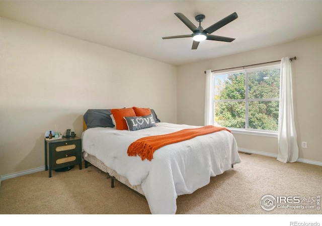 5551 29th St, Greeley, CO 80634 - carpeted bedroom with baseboards and a ceiling fan