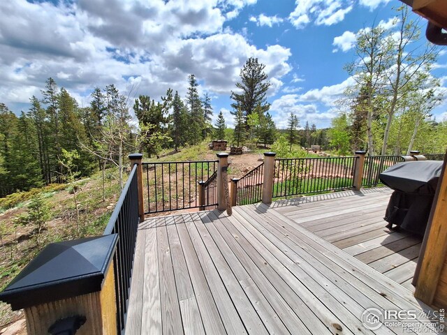 56 Pamlico Ct, Red Feather Lakes, CO 80545 - view of wooden terrace