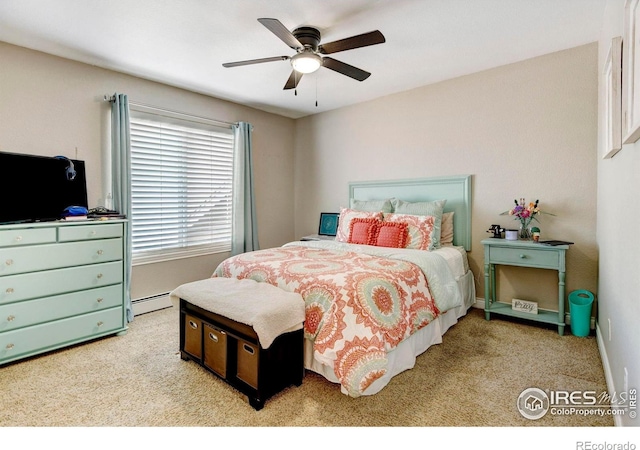 5895 E Conservation Dr, Frederick, CO 80504 - carpeted bedroom featuring ceiling fan and baseboards