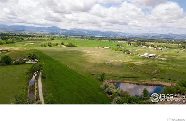 204 35th St SW, Loveland, CO 80537 - aerial view of sparsely populated area with a water and mountain view