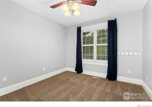1926 Crested Butte Ct, Loveland, CO 80538 - carpeted spare room featuring a ceiling fan and baseboards
