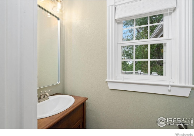 1926 Crested Butte Ct, Loveland, CO 80538 - bathroom featuring vanity and a textured wall