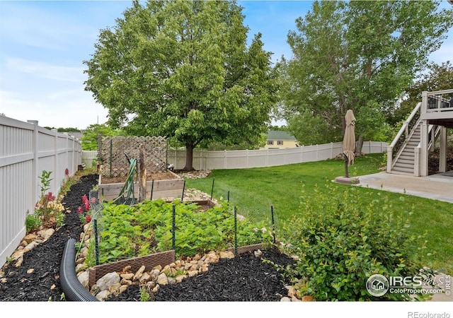 1926 Crested Butte Ct, Loveland, CO 80538 - view of yard featuring a garden and stairs