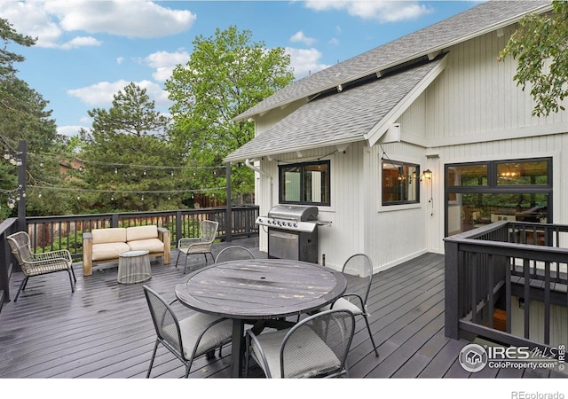 3260 Lafayette Dr, Boulder, CO 80305 - deck featuring an outdoor hangout area, area for grilling, and outdoor dining space
