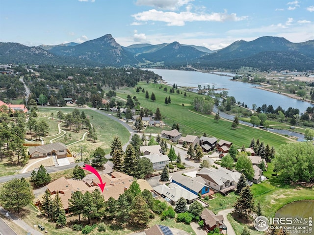838 Vista Ln, Estes Park, CO 80517 - bird's eye view of a water and mountain view