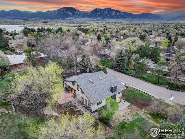 1048 Westview Dr, Boulder, CO 80303 - aerial view at dusk of a mountain view
