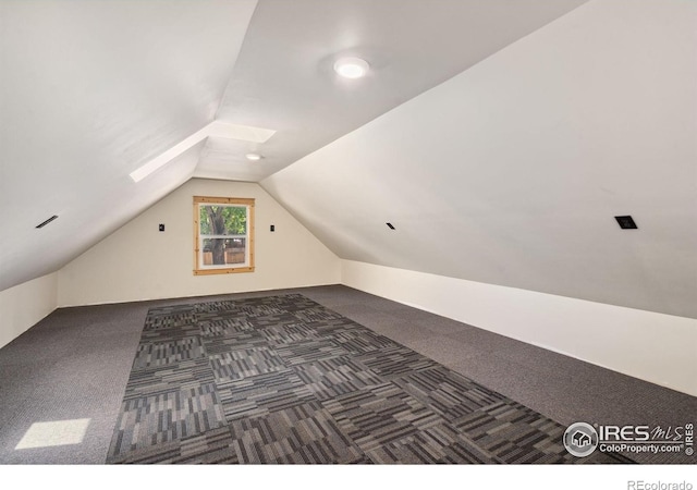 729 Peterson St, Fort Collins, CO 80524 - additional living space with carpet floors, lofted ceiling, and a skylight