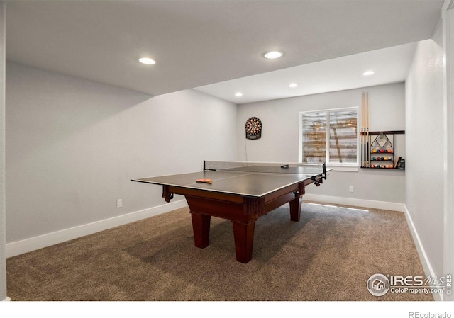 1682 Crestview Ln, Erie, CO 80516 - recreation room with carpet floors, recessed lighting, and baseboards