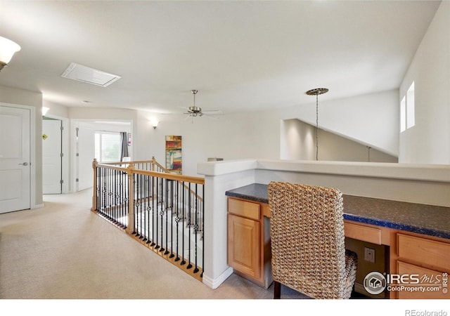 14246 Piney River Rd, Broomfield, CO 80023 - hall featuring light carpet and an upstairs landing