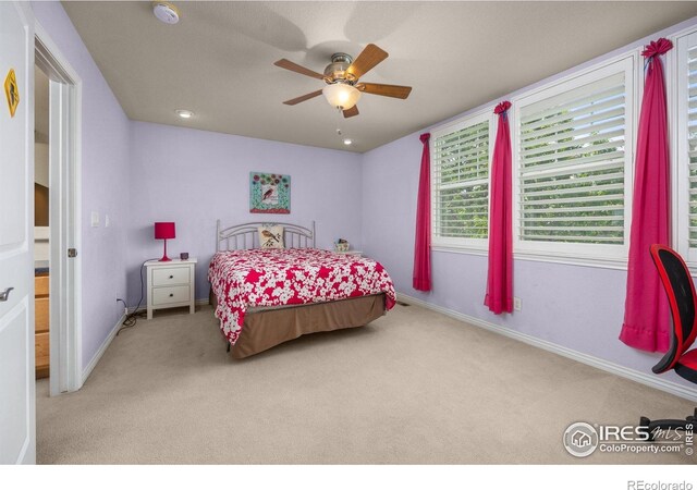14246 Piney River Rd, Broomfield, CO 80023 - bedroom featuring carpet, baseboards, and a ceiling fan