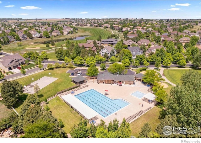14246 Piney River Rd, Broomfield, CO 80023 - aerial view of residential area with a pool and a golf club