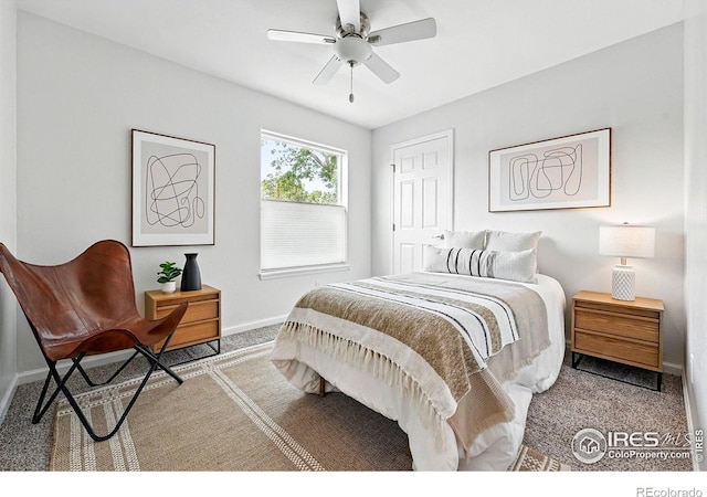 4039 N Clay St, Denver, CO 80211 - bedroom featuring baseboards, carpet flooring, and a ceiling fan