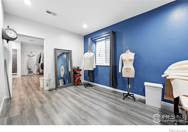 4039 N Clay St, Denver, CO 80211 - miscellaneous room with wood finished floors, baseboards, and recessed lighting