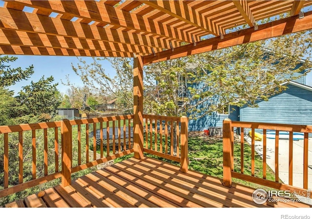 1067 W Alder St, Louisville, CO 80027 - deck featuring a pergola