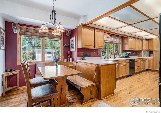 514 Palisade Mountain Dr, Windsor, CO 80550 - kitchen with light wood-style flooring, plenty of natural light, and light countertops