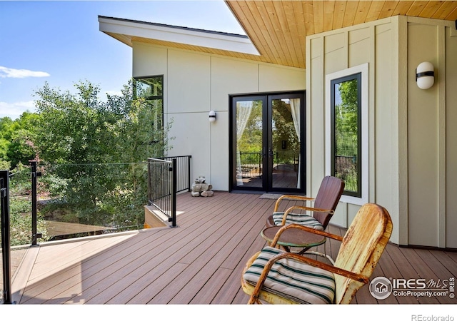1579 W Costilla Pl, Littleton, CO 80120 - wooden deck featuring french doors