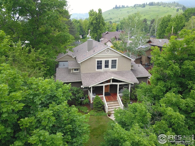 1816 Mariposa Ave, Boulder, CO 80302 - view from above of property