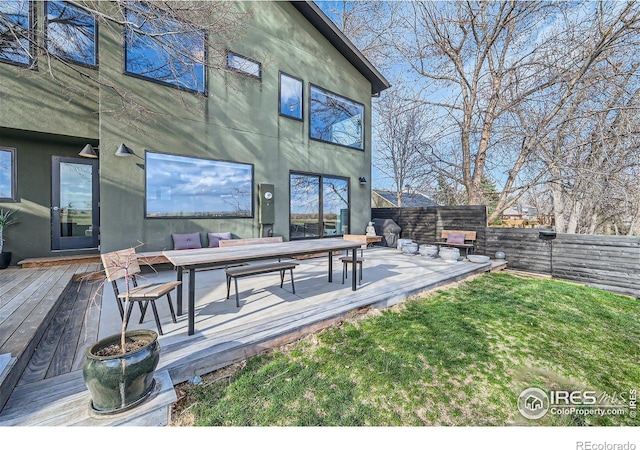 456 W Sycamore Ct, Louisville, CO 80027 - back of house with a deck and stucco siding