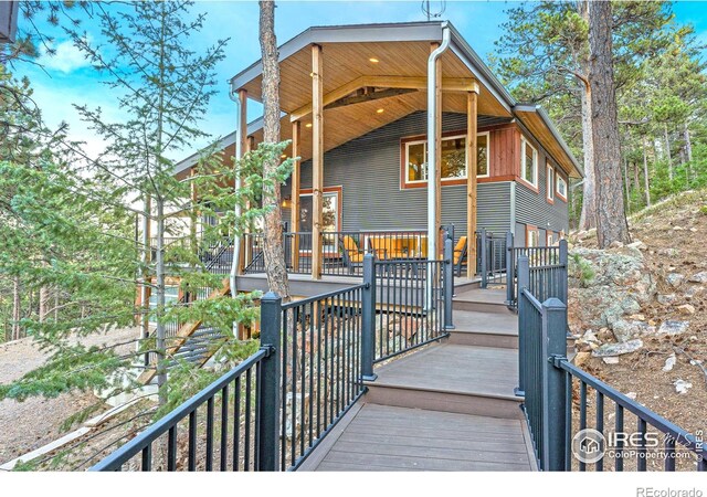 279 Green Meadow Ln, Boulder, CO 80302 - view of front of home featuring covered porch
