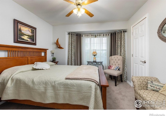3023 39th Ave, Evans, CO 80620 - bedroom featuring carpet, a ceiling fan, and baseboards