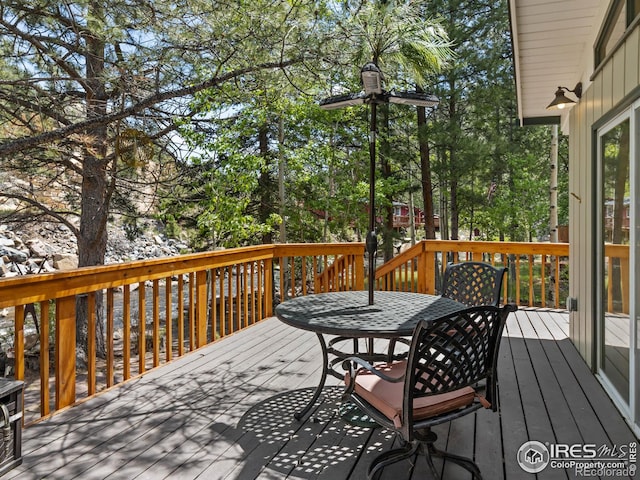 135 Canyon River Rd, Drake, CO 80515 - deck with outdoor dining area