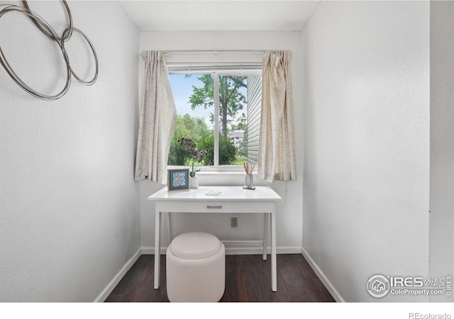 1705 Heatheridge Rd Unit G105, Fort Collins, CO 80526 - home office featuring baseboards and wood finished floors