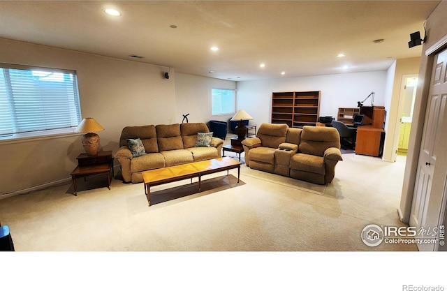 451 Clubhouse Ct, Loveland, CO 80537 - living area featuring carpet floors and recessed lighting