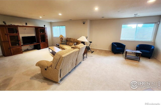 451 Clubhouse Ct, Loveland, CO 80537 - living room featuring carpet floors, recessed lighting, and baseboards
