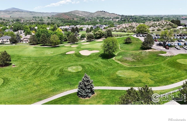 451 Clubhouse Ct, Loveland, CO 80537 - aerial view of residential area featuring a mountainous background and a golf club