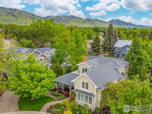 1509 Poplar Ave, Boulder, CO 80304 - aerial view of property and surrounding area featuring mountains