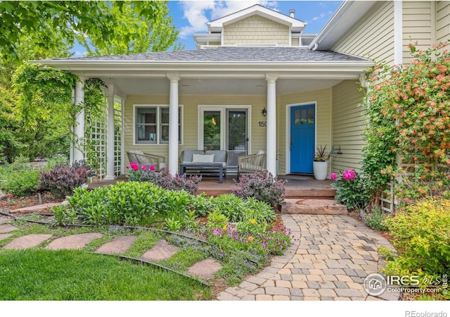 1509 Poplar Ave, Boulder, CO 80304 - view of front of property with covered porch, roof with shingles, and an outdoor living space