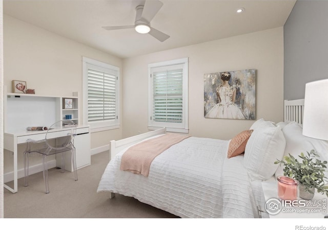 1509 Poplar Ave, Boulder, CO 80304 - bedroom featuring light colored carpet and a ceiling fan
