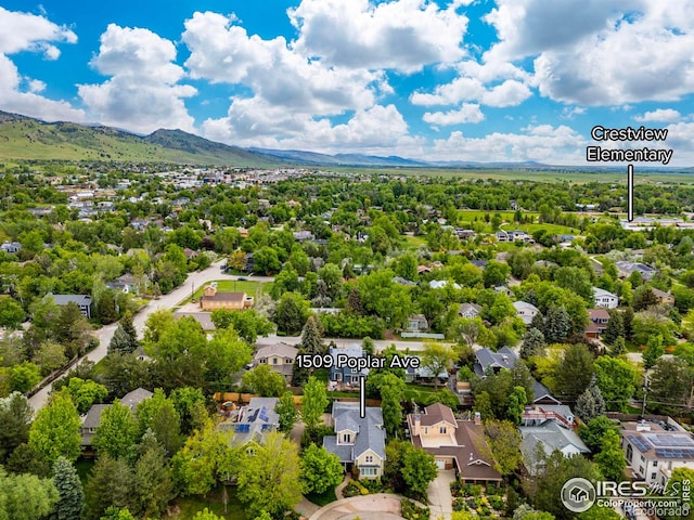1509 Poplar Ave, Boulder, CO 80304 - aerial perspective of suburban area with mountains