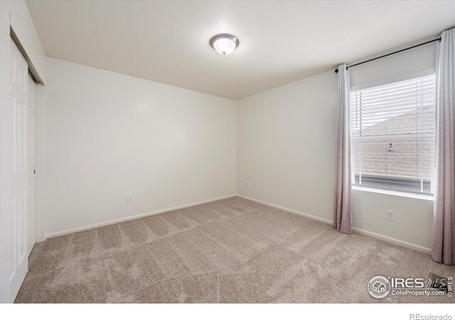 6793 Hayfield St, Wellington, CO 80549 - unfurnished bedroom with carpet floors, baseboards, and a closet