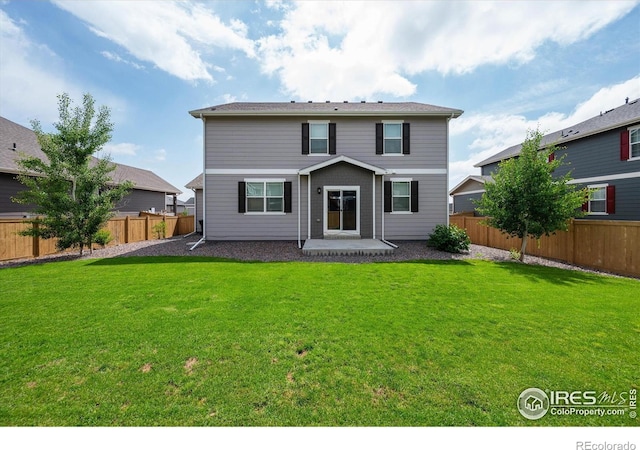 6793 Hayfield St, Wellington, CO 80549 - rear view of property with a patio