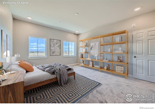 2435 Calais Dr Unit G, Longmont, CO 80504 - bedroom with carpet flooring, recessed lighting, and baseboards