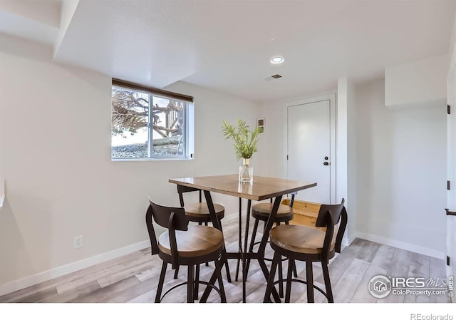 128 Carpenter Rd, Fort Collins, CO 80525 - dining space with light wood-type flooring, baseboards, and recessed lighting